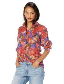 The Kooples Summer Night Floral Print Silk Shirt at Amazon